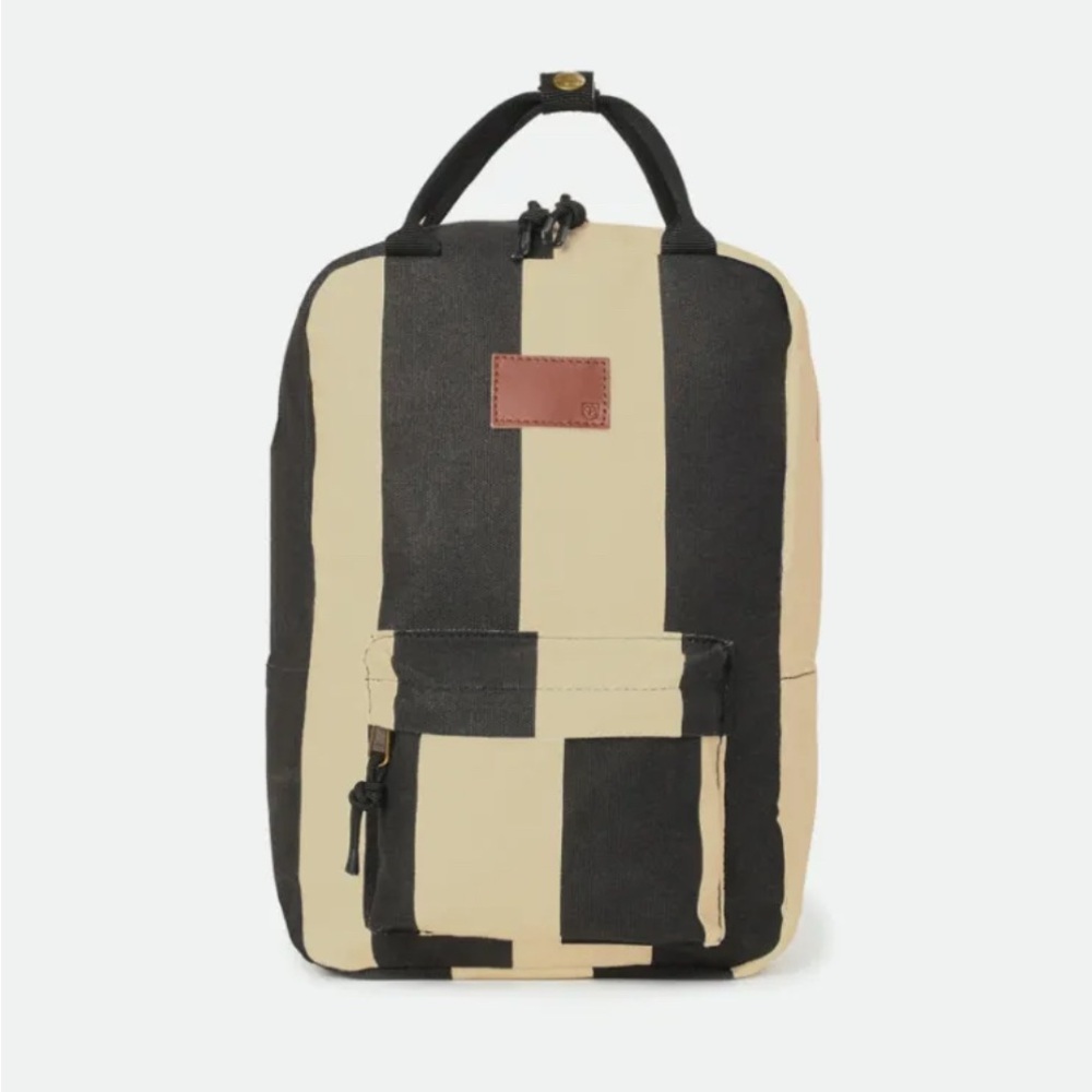 NWT Brixton Lillian Backpack black & light khaki striped